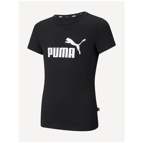 фото Футболка puma essentials logo youth tee, размер 152, черный