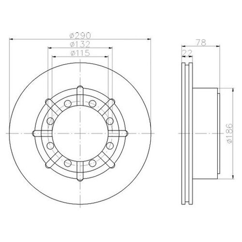 фото Тормозной диск mintex mdc2379 для renault mascott fh, mascott c , master