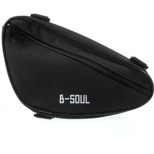 фото Велосипедная сумка с креплением на раму b-soul, треугольная черная
