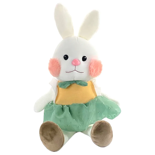 фото Мягкая игрушка кролик в платье с бантиком, 35 см, жёлтый sf arts&crafts