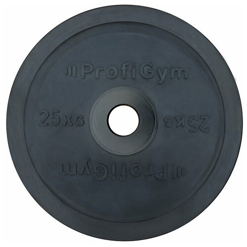 фото Диск 25 кг, для штанги олимпийский, черный до-25/51 profigym