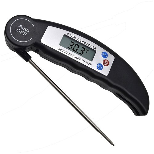 фото Складной электронный термометр для мяса digital thermometer черный markethot