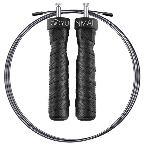 фото Скоростная скакалка утяжелённая с подшипником xiaomi yunmai sports jump rope ymhr-p701 черный 300 см