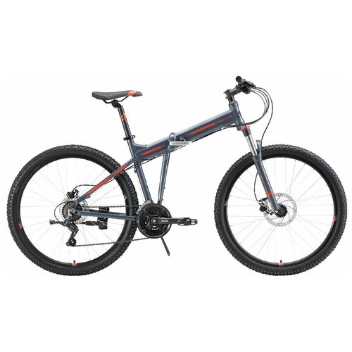 фото Велосипед stark cobra 27.2 hd (2023) 18" серый/черный/оранжевый