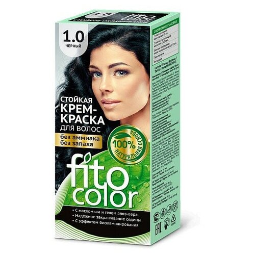 Купить Стойкая крем-краска для волос Fitocolor, тон черный, 115 мл, Fitoкосметик
