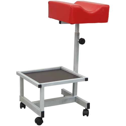 фото Подставка для педикюра (для педикюрного кресла) с полкой красная ru comfort