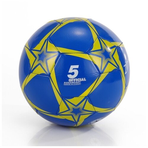 фото Мяч футбольный zilmer "капитан команды", (размер 5, пвх, 230 г, желто-синий) (zil1807-033)