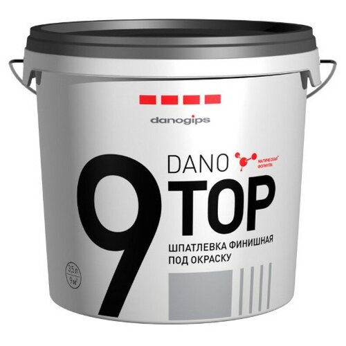 фото Даногипс дано топ 9 шпатлевка финишная под окраску (10л) / danogips dano top 9 шпаклевка полимерная финишная под окраску (10л)