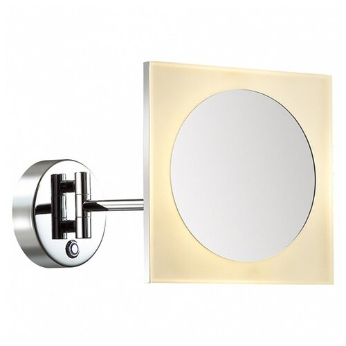 фото Подсветка для зеркала, арматура - металл, цвет арматуры - серебристый, мощность - 6вт, плафон - белый odeon light