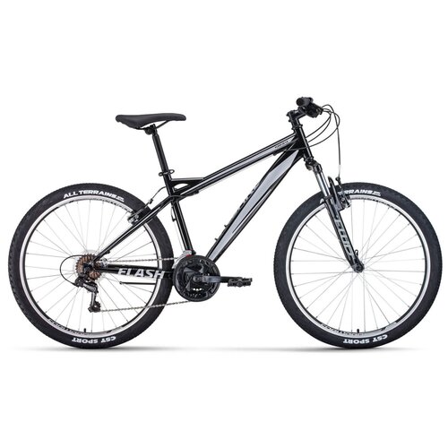фото Горный велосипед forward flash 26 1.0 (2022) 15" черно-серый (141-160 см)
