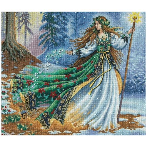 фото Dimensions набор для вышивания woodland enchantress (лесная колдунья) 36 х 30 см (35173)