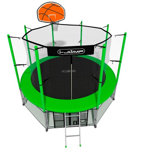 фото Каркасный батут i-jump basket 12ft 366х366х240 см , зеленый