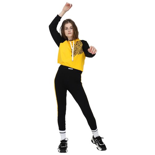 фото Спортивный костюм nota bene размер 140, черный/желтый