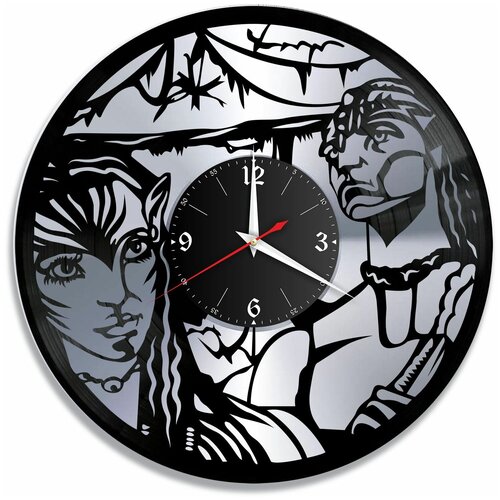 фото Настенные часы redlaser аватар, серебро, из винила №1 vc-10351-2