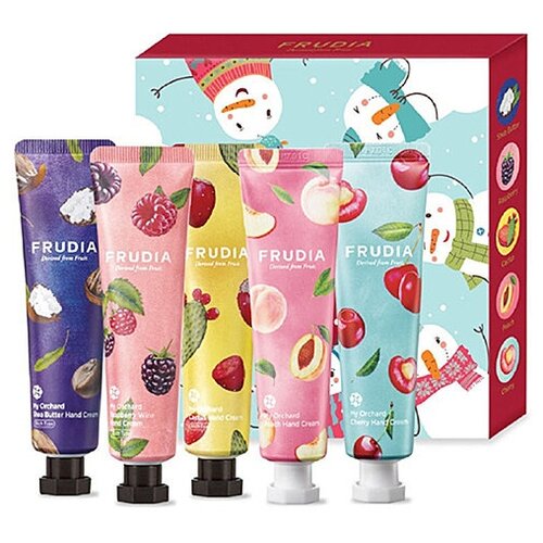 фото Frudia подарочный набор фруктовых кремов для рук winter play my orchard hand cream gift set, 5*30 г