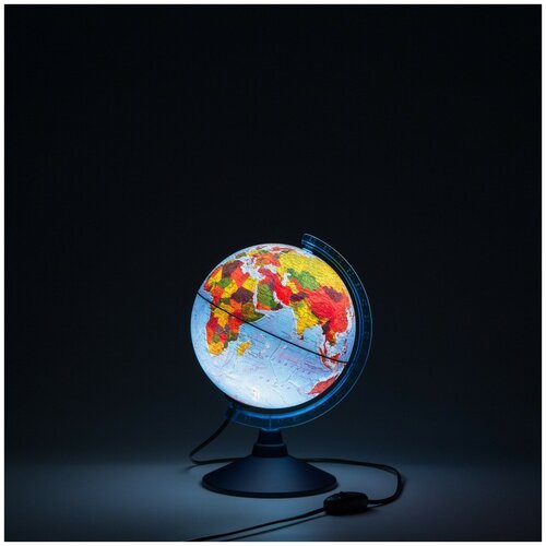 фото Глобус детский зоогеографический интерактивный с подсветкой от сети 210мм + очки виртуальной реальности globen