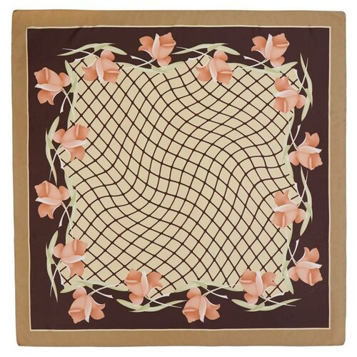 фото Платок в клеточку с цветочками 52387 roby foulards