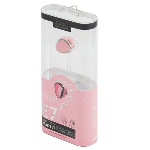 фото Гарнитура hoco bluetooth e7 wireless headset, розовый