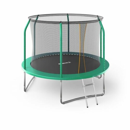 фото Батут unix line supreme basic 8 ft (green) макс. нагрузка 140 кг, диаметр 2.44 м, лестница