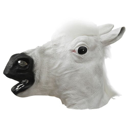 фото Карнавальная маска "лошадь", цвет белый сима-ленд