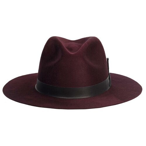 фото Шляпа федора bailey, шерсть, подкладка, размер 59, фиолетовый