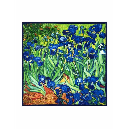 фото Платок ,90х90 см, желтый, синий hangzhou weihe trade co., ltd