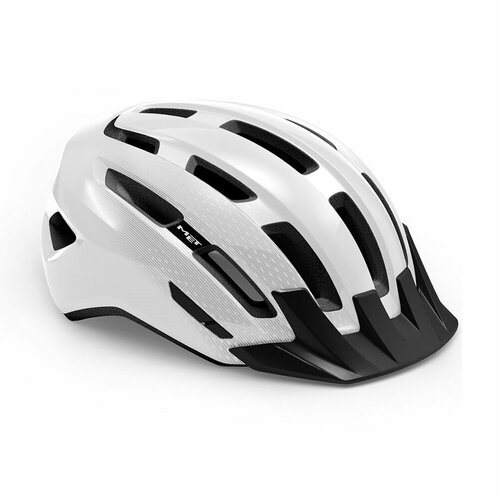 фото Велошлем met downtown helmet (3hm131ce00) 2022, цвет белый, размер шлема m/l (58-61 см)