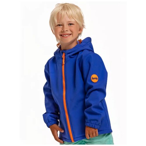 фото Куртка софтшелл juvis ,цвет синий, оранжевый ,размер 140
