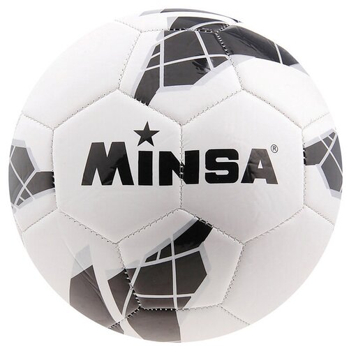 фото Мяч футбольный 32 панели, pu, 4 подслоя, машинная сшивка, размер 5 minsa