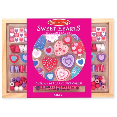 фото Набор бусин "сердечки" розовый - melissa&doug 4175 melissa&amp;doug