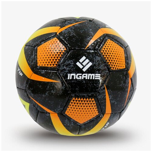 фото Мяч футбольный ingame tip, черный/оранжевый