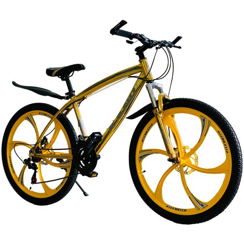 фото Велосипед на литых дисках kano 26" золотой green bike