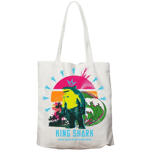фото Сумка-шоппер priority / текстильная сумка король акул – 1, хлопок 100%