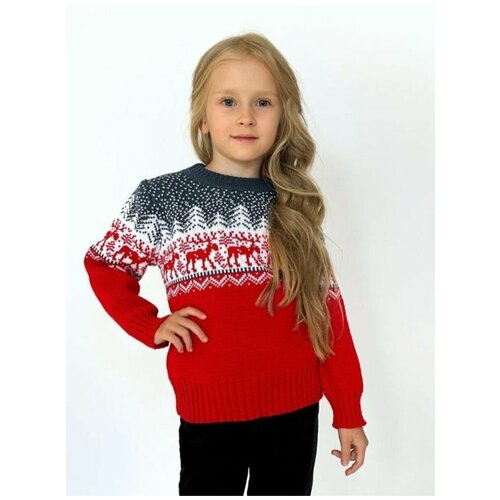 фото Детский свитер alparia вязаный джемпер шерстяной новогодний