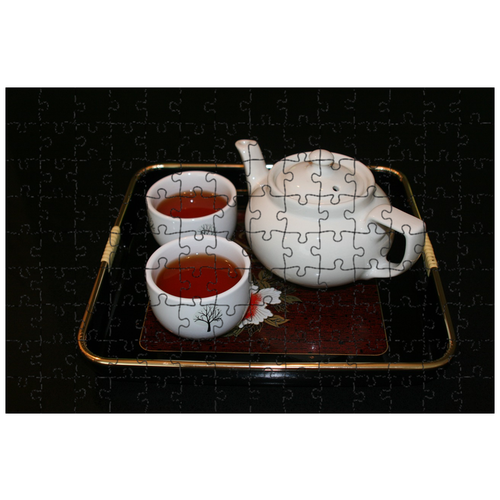 фото Магнитный пазл 27x18см."чай, чайник, напиток" на холодильник lotsprints
