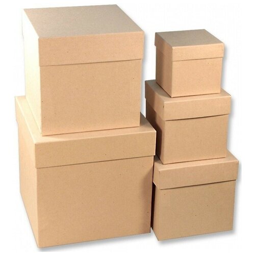 фото Набор коробок куб, крафт, 21*21*21 см, 5 шт. дон баллон