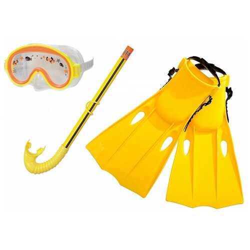 фото Набор для подводного плавания adventure view swim set: маска, трубка, ласты, размер 35-37 bestway