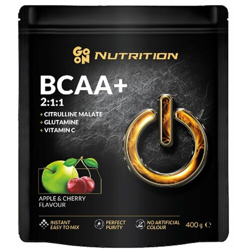 фото Аминокислоты bcaa go on nutrition bcaa+ 2:1:1, бцаа с глютамином, с цитруллином, витамином с 400 гр, 80 порций. вкус яблока и вишни