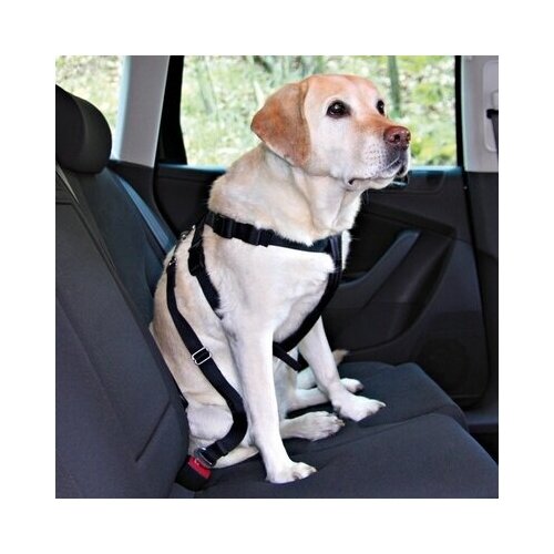 фото Trixie ремень безопасности для собак с шлейкой, 20-50 см, 0,128 кг