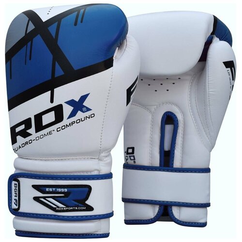 фото Перчатки боксерские rdx boxing glove bgr-f7 blue синий искусственная кожа цвет синий размер 12oz