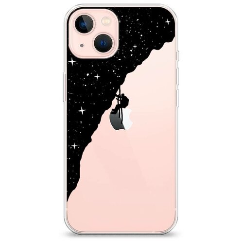 фото Силиконовый чехол "скалолаз в космосе" на apple iphone 13 / айфон 13 case place