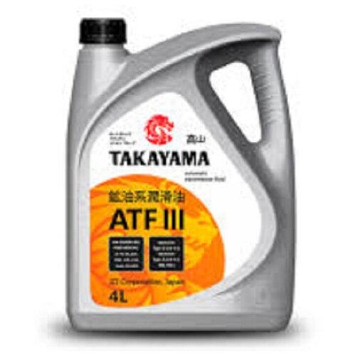 фото Трансмиссионное масло takayama atf iii 4л.
