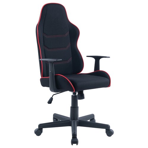 фото Кресла игровые кресло игровое helmi hl- s09 "red line", ткань черная/красная