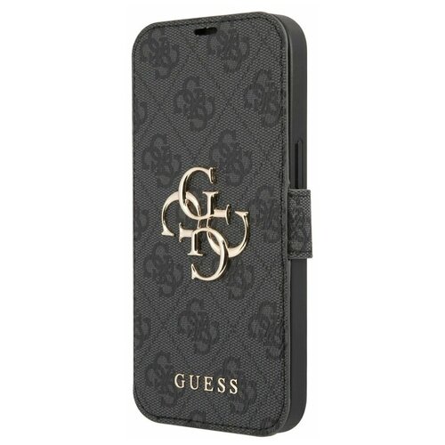 фото Guess для iphone 13 чехол pu 4g big metal logo booktype grey