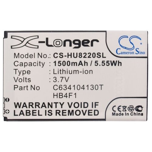 фото Аккумулятор cs-hu8220sl hb4f1 для huawei u8800/e5151 3.7v / 1500mah / 5.55wh cameron sino