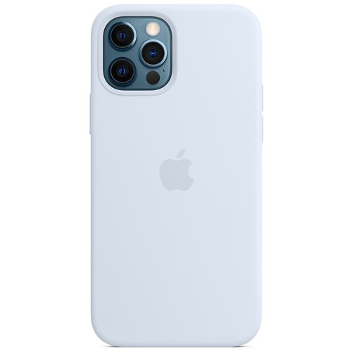 фото Чехол-накладка apple magsafe силиконовый для iphone 12 pro max дымчато-голубой