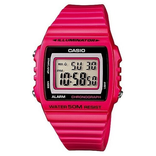 фото Наручные часы casio наручные часы casio w-215h-4a, розовый