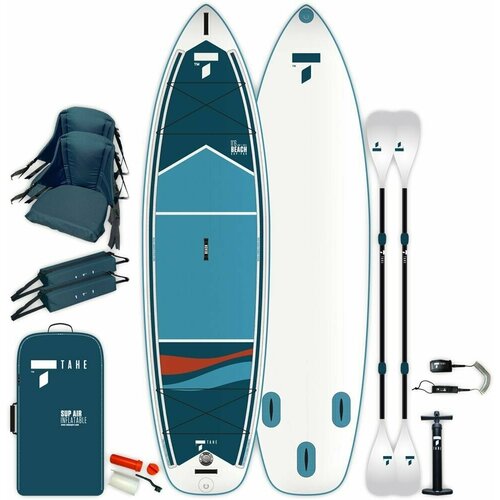 фото Доска sup надувная компл. 23 tahe sup-yak beach pack kayak 11'6x36 (с 2 веслами, 2 сиденьями, 2 упорами для ног)