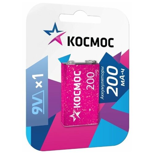 фото Аккумулятор космос крона 6hr61 200 mah ni-mh, 1 шт