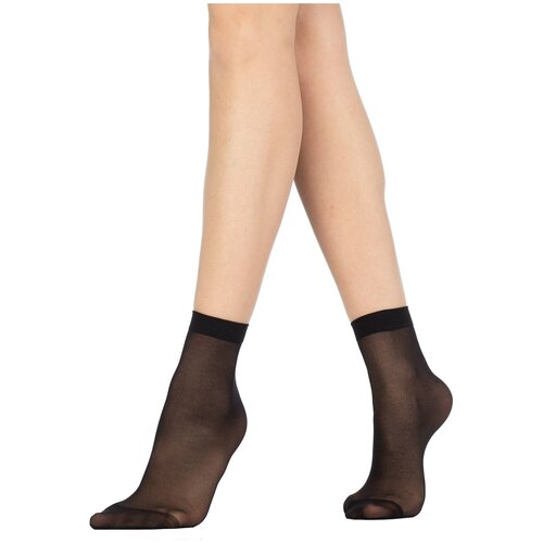 фото Женские носки golden lady средние, капроновые, 20 den, размер 0 (one size), черный